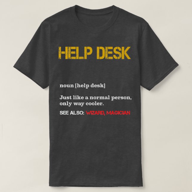 T-shirt Technicien de bureau d'aide Définition Drôle techn (Design devant)