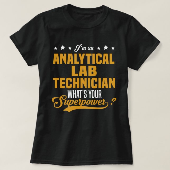T-shirt Technicien de laboratoire d'analyse (Design devant)