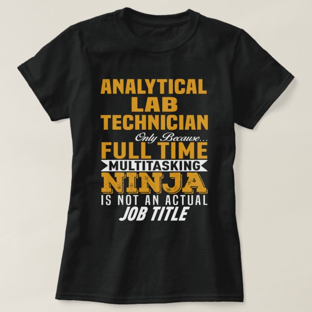 T-shirt Technicien de laboratoire d'analyse (Design devant)