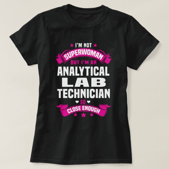 T-shirt Technicien de laboratoire d'analyse (Design devant)