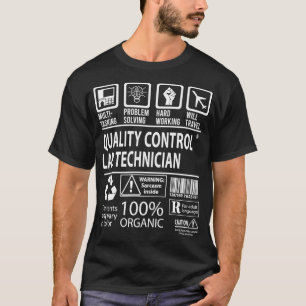 T-shirt Technicien de laboratoire de contrôle de la qualit