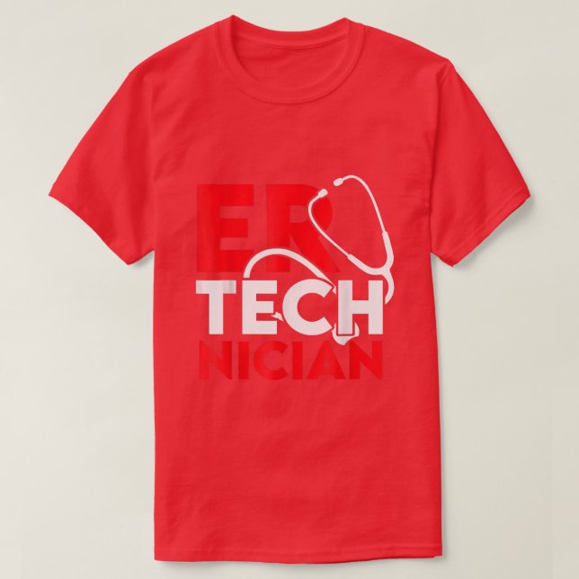 T-shirt Technicien de l'ER Soutien technique de salle d'ur (Design devant)