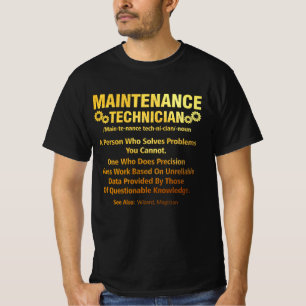 T-shirt Technicien de maintenance de définition de poste R