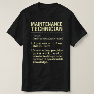 T-shirt Technicien de maintenance Définition américaine ré