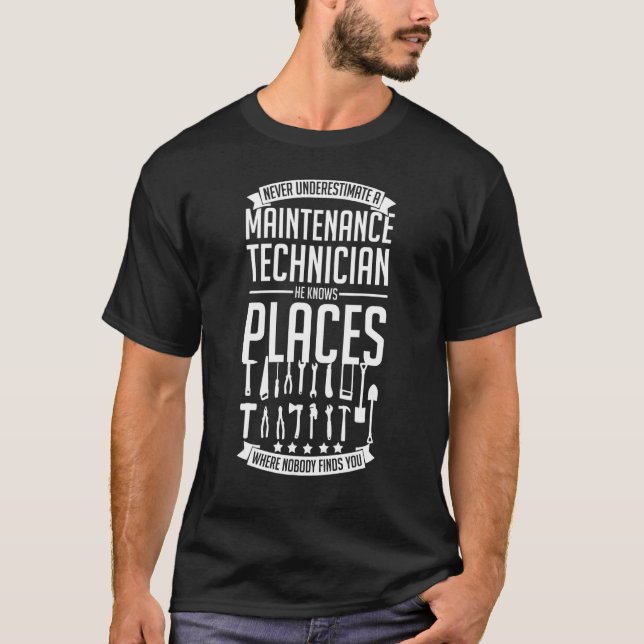 T-shirt Technicien de maintenance industrielle devis techn (Devant)