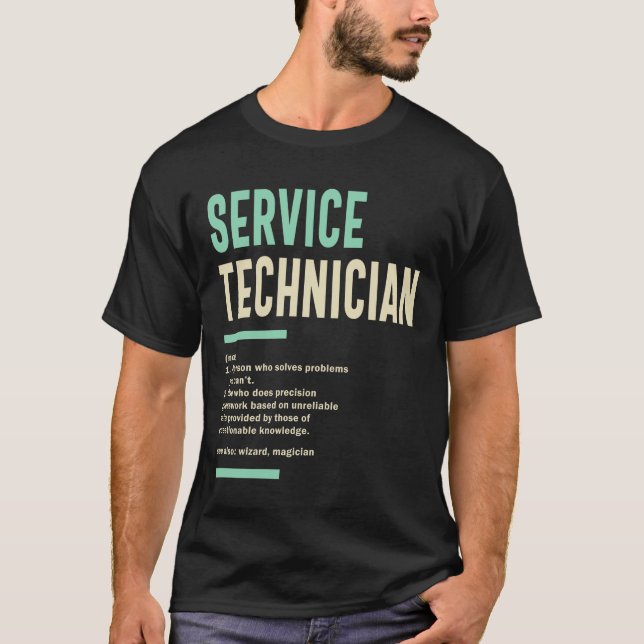 T-shirt Technicien de service Titre de l'emploi Profession (Devant)
