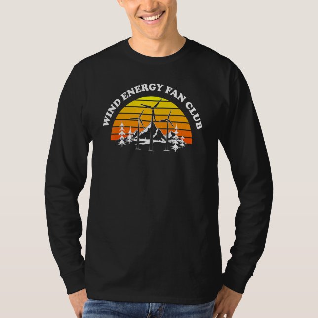 T-shirt Technicien de turbines éoliennes pour ventilateurs (Devant)