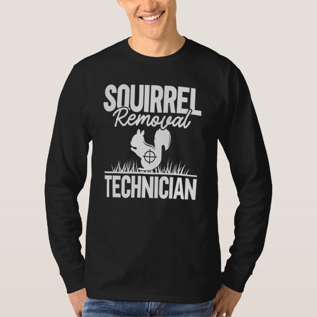 T-shirt Technicien d'enlèvement d'écureuil Mens Drôle Écur (Devant)
