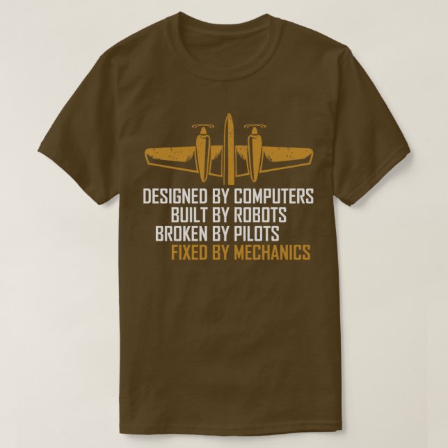 T-shirt Technicien d'entretien d'aéronef Mécanicien d'avio (Design devant)