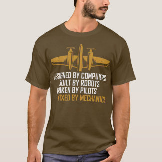 T-shirt Technicien d'entretien d'aéronef Mécanicien d'avio