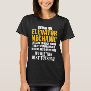 T-shirt Technicien d'entretien de mécanicien d'ascenseur A
