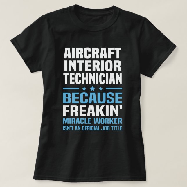 T-shirt Technicien d'intérieur d'aéronef (Design devant)