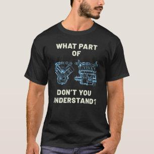 T-shirt Technicien drôle moteur de voiture