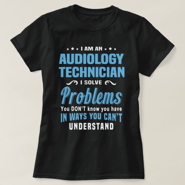 T-shirt Technicien en audiologie (Design devant)