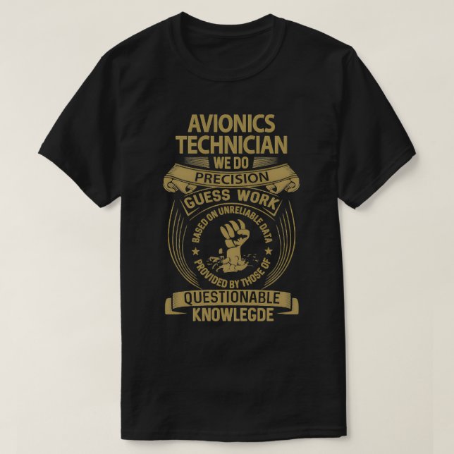 T-shirt Technicien en avionique Nous faisons Precision 1 (Design devant)