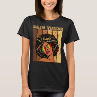 T-shirt Technicien en dialyse Afro Africain-Américain Noir