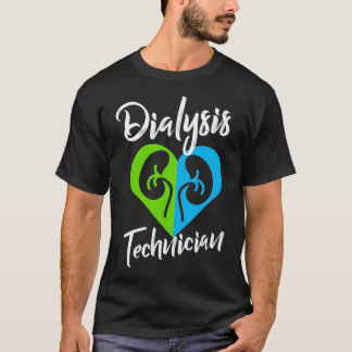 T-shirt Technicien en dialyse Paire Coeur Nephrologie Tech