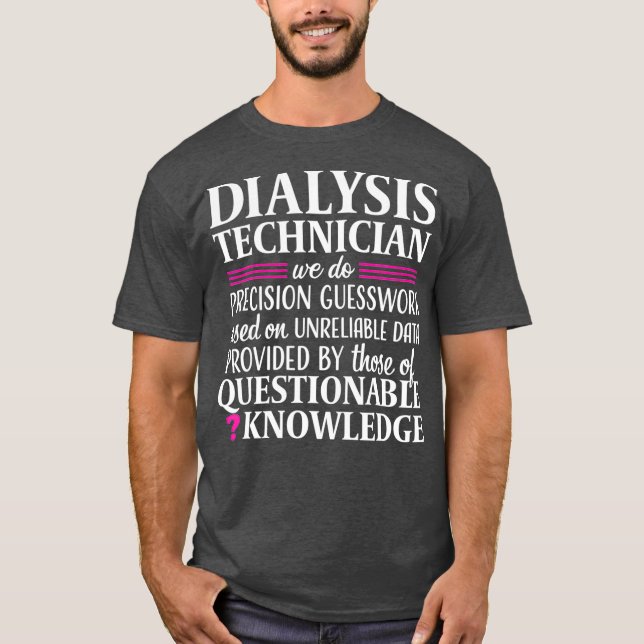 T-shirt Technicien en dialyse Technique Néphrologie du rei (Devant)