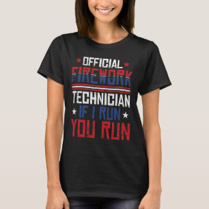 T-shirt Technicien en feux d'artifice 4 juillet drôle Usa
