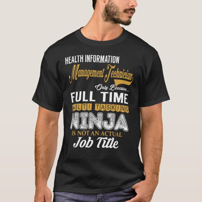 T-shirt Technicien en gestion des informations de santé Mu (Devant)