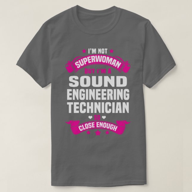 T-shirt Technicien en ingénierie sonore 2 (Design devant)