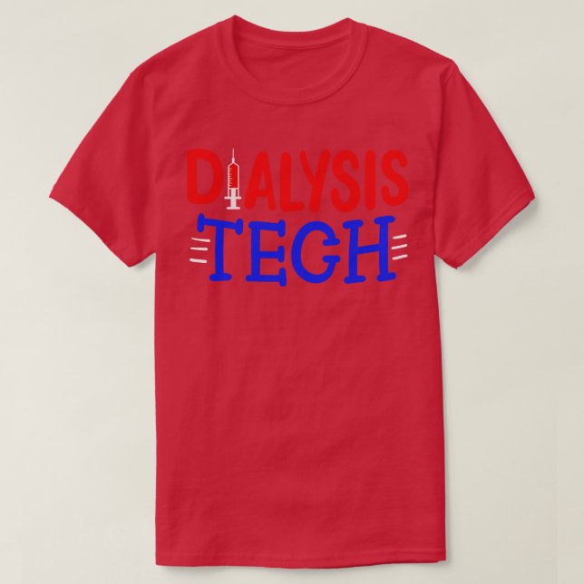 T-shirt Technicien en néphrologie de la technologie de dia (Design devant)