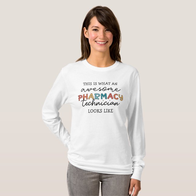 T-shirt Technicien en pharmacie Awesome Technologie en pha (Devant entier)