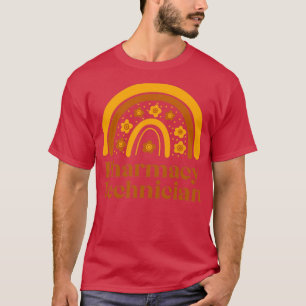 T-shirt Technicien en pharmacie Boho Arc-en-ciel Design Dé