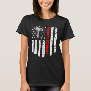 T-shirt Technicien en pharmacie Drapeau américain Patrioti