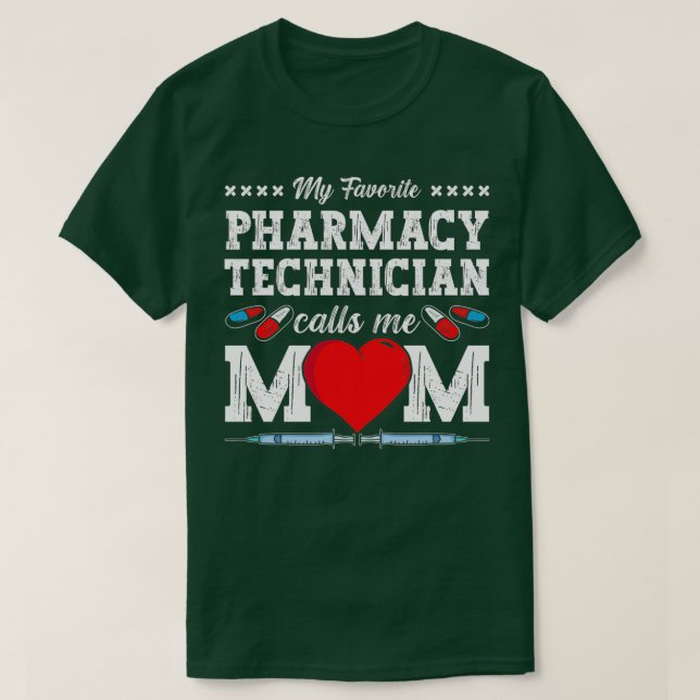 T-shirt Technicien En Pharmacie Me Appelle Maman Tech Phar (Design devant)