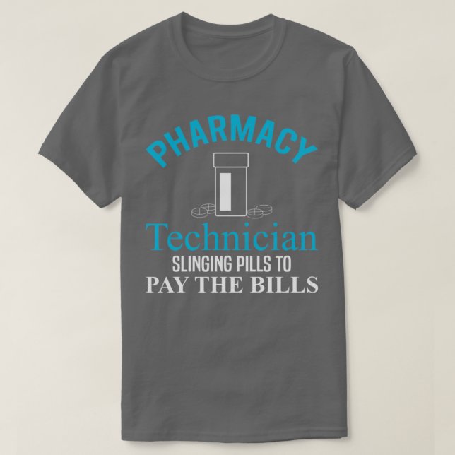 T-shirt Technicien en pharmacie PTPharmacy Payer les factu (Design devant)