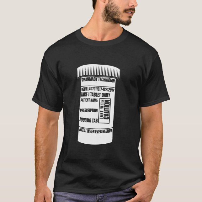 T-shirt Technicien en pharmacie Remplissage certifié Tech  (Devant)