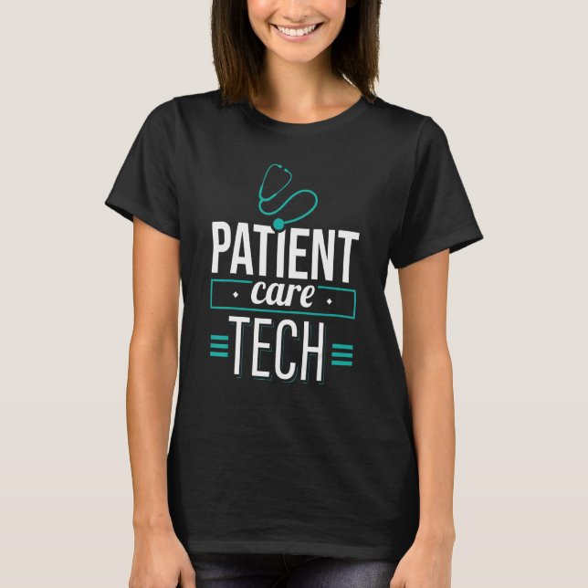 T-shirt Technicien en soins aux patients PCT Médicale Tech (Devant)