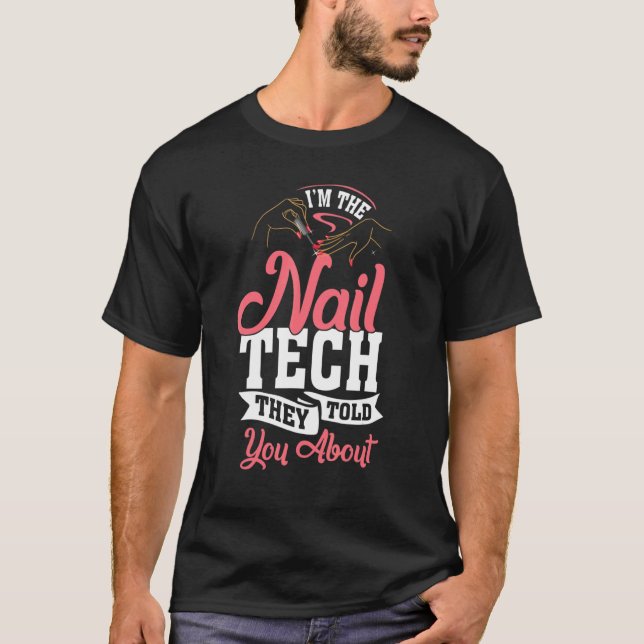 T-shirt Technicien en technologie des ongles Table Cosmeto (Devant)