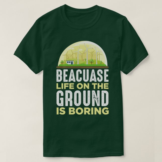 T-shirt Technicien en turbines éoliennes Énergie renouvela (Design devant)