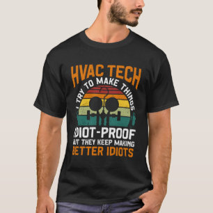 T-shirt Technicien HVAC Tech Vintage Rétro Hvac Tech I Ess