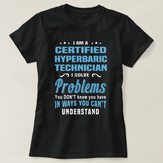 T-shirt Technicien hyperbarique certifié (Design devant)