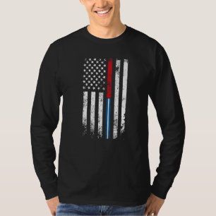 T-shirt Technicien médical d'urgence Pompiers Smu Drapeau