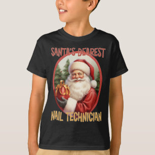 T-shirt Technicien Nail Noël Fête Amour Noël