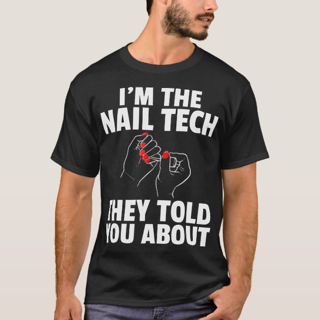 T-shirt Technicien Nail Tech Cosmetologue polonais (Devant)