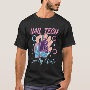 T-shirt Technicien ongles Devis Uniforme Vernis à ongles T