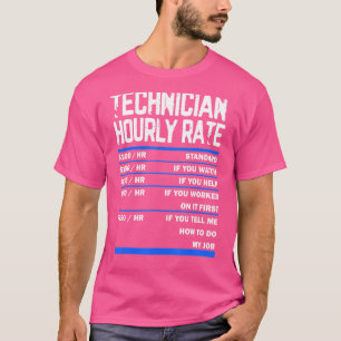 T-shirt Technicien technicien de maintenance à tarif horai