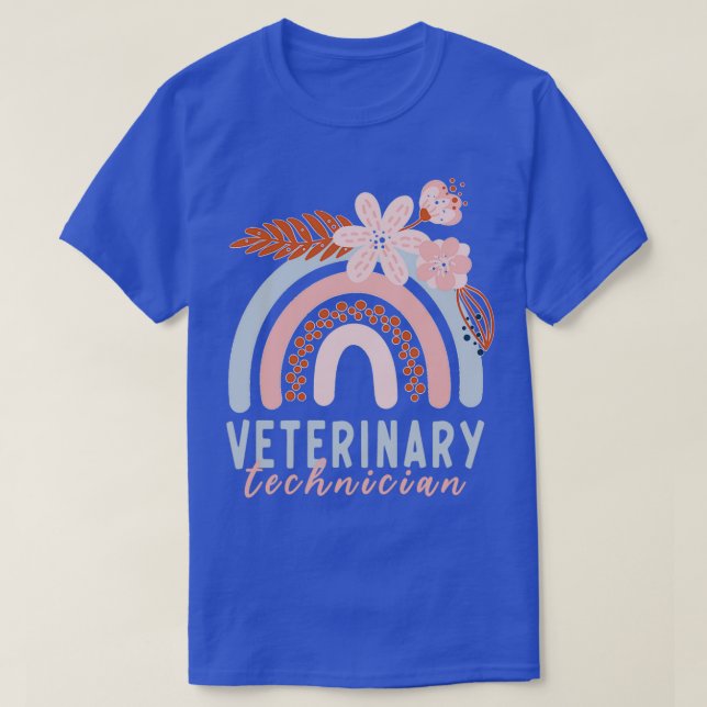 T-shirt Technicien vétérinaire Vet Tech Vétérinaire Rainbo (Design devant)