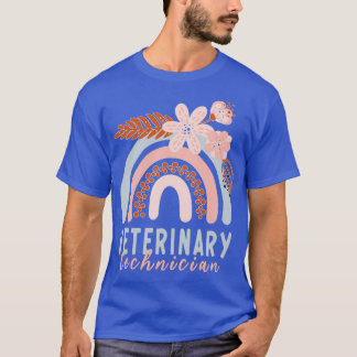T-shirt Technicien vétérinaire Vet Tech Vétérinaire Rainbo