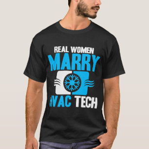 T-shirt Technicienne HVAC Vintage Tech HVAC Véritable femm
