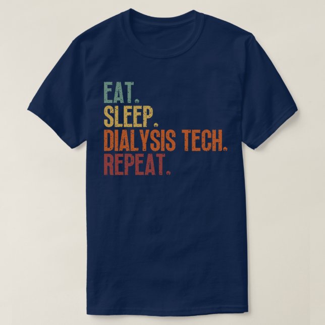 T-shirt Technique de dialyse du sommeil à manger Répétitio (Design devant)