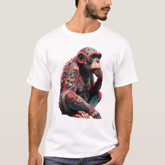 T-shirt Techno Chimp : L'art mécanique dynamique