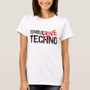 T-shirt Techno d'amour de zombis