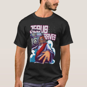 T-shirt Techno Dance Party Rave pour Hommes Jesus Raves