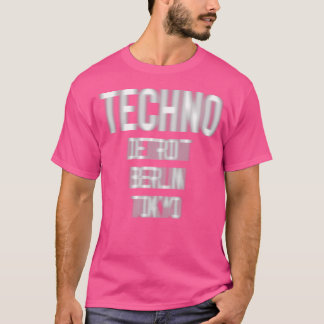 T-shirt Techno Detroit Berlin Tokyo Techno Blurred Rave Mu